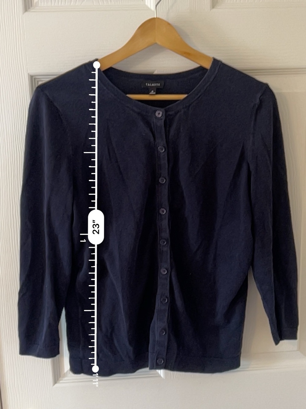 Talbots Navy Button-Front Cardigan Size M - Picture 6 of 8